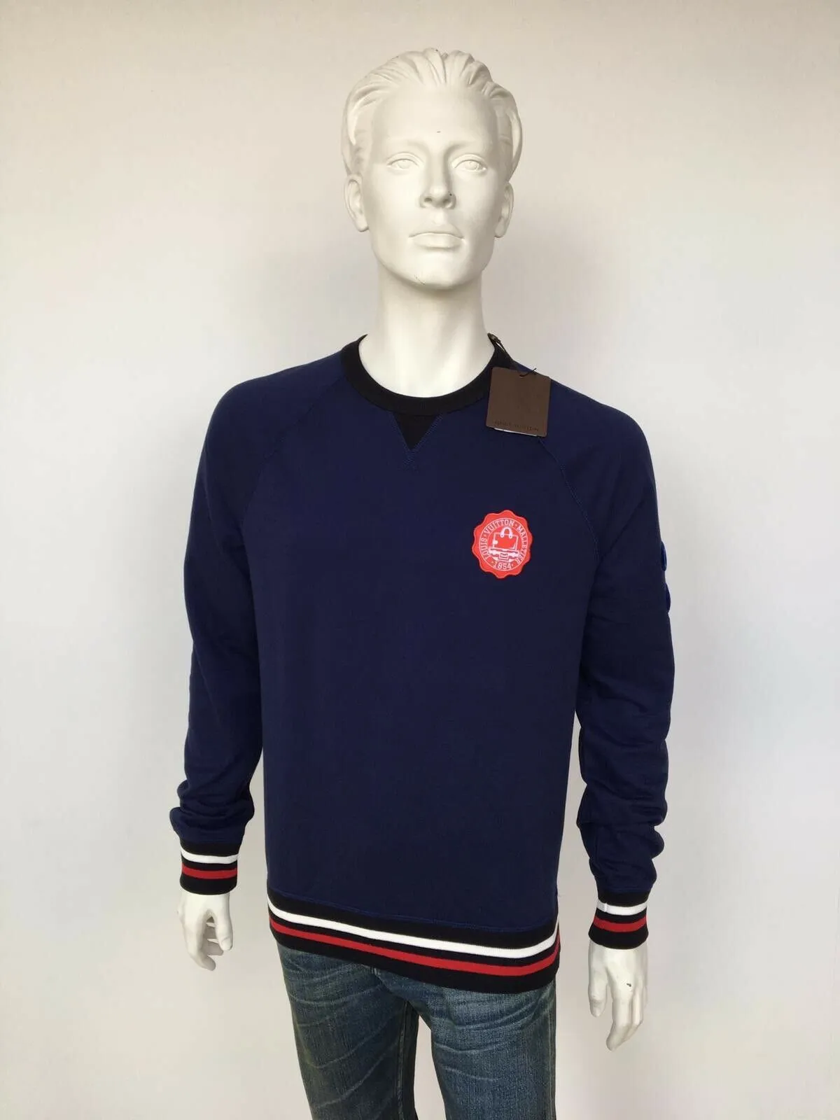 Patch Sweatshirt with Tipping