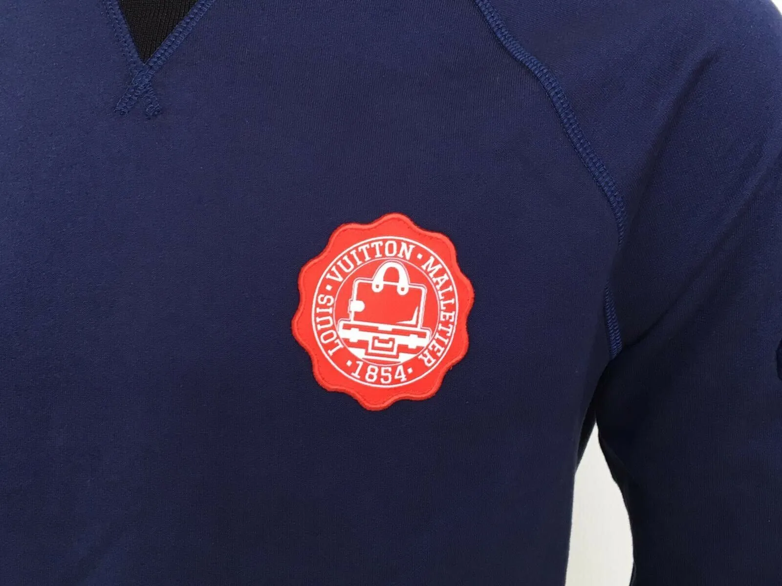 Patch Sweatshirt with Tipping