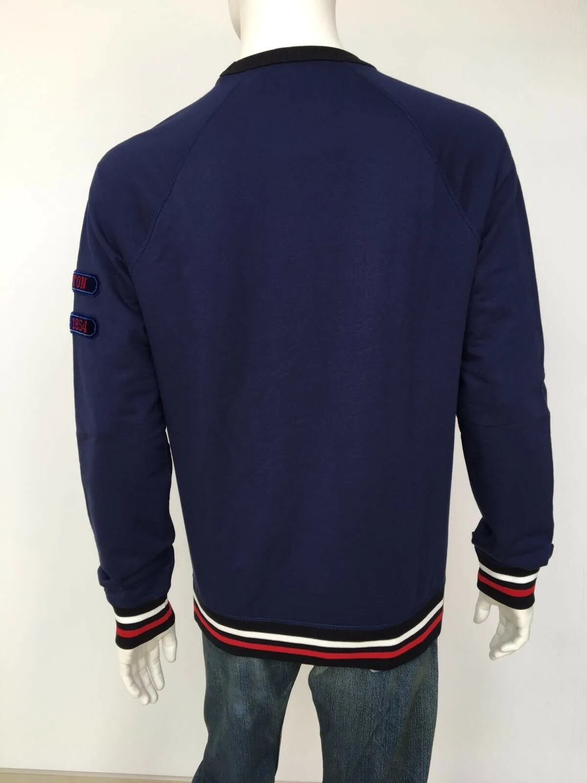 Patch Sweatshirt with Tipping