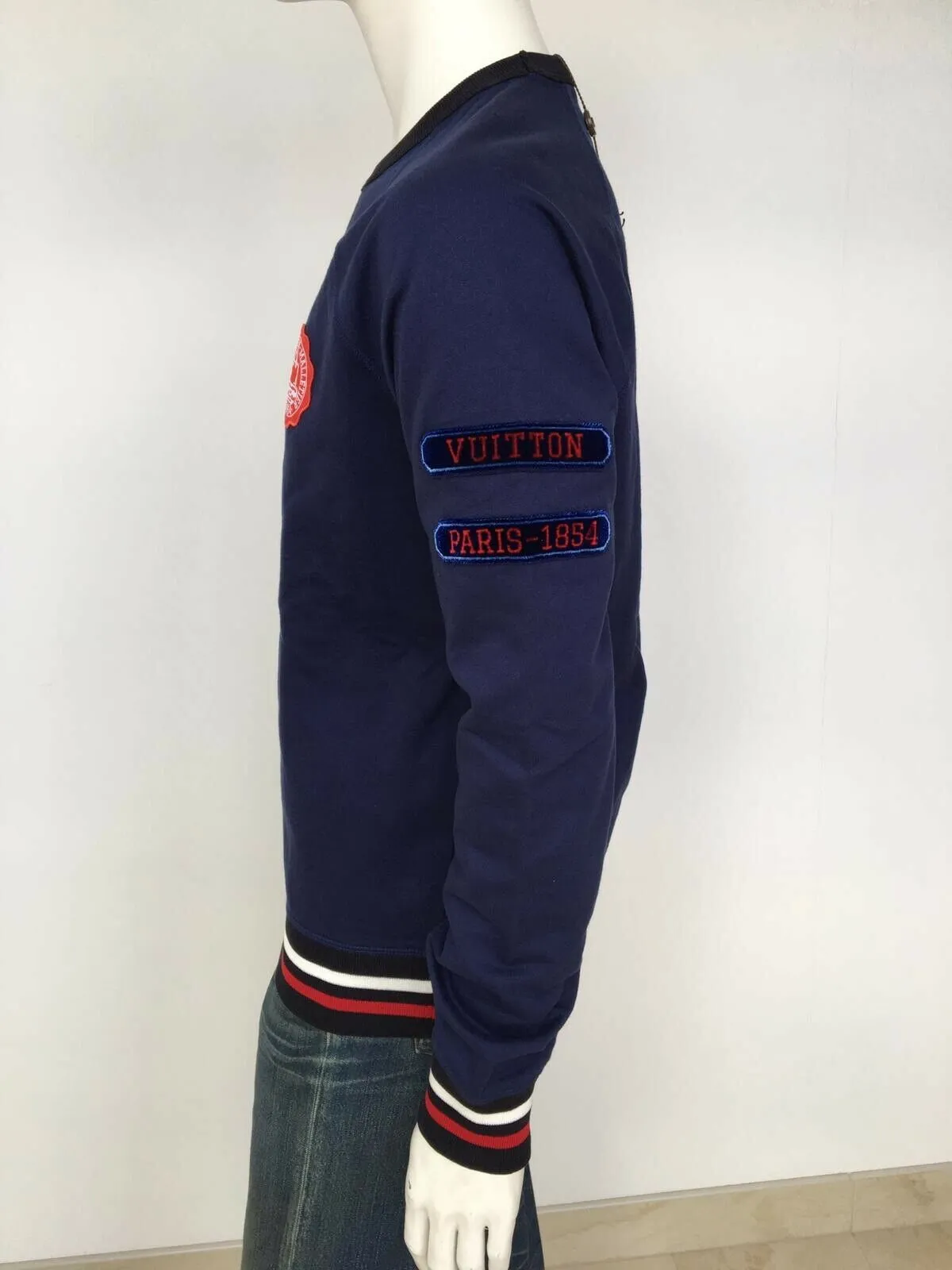 Patch Sweatshirt with Tipping