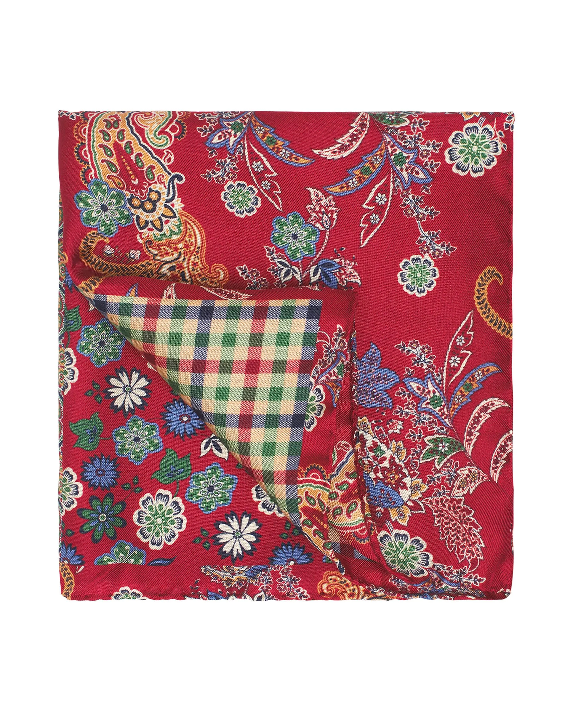 Pañuelo de bolsillo estampado de seda