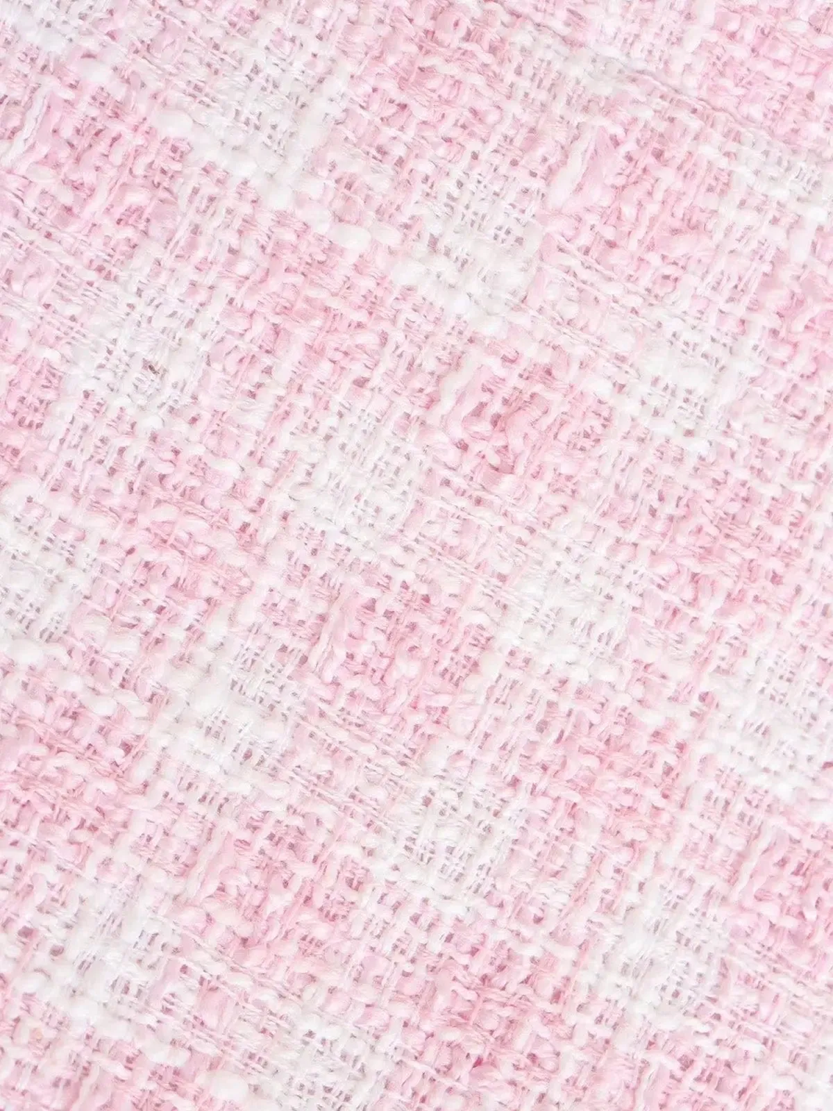 Pink Tweed Cropped Blazer