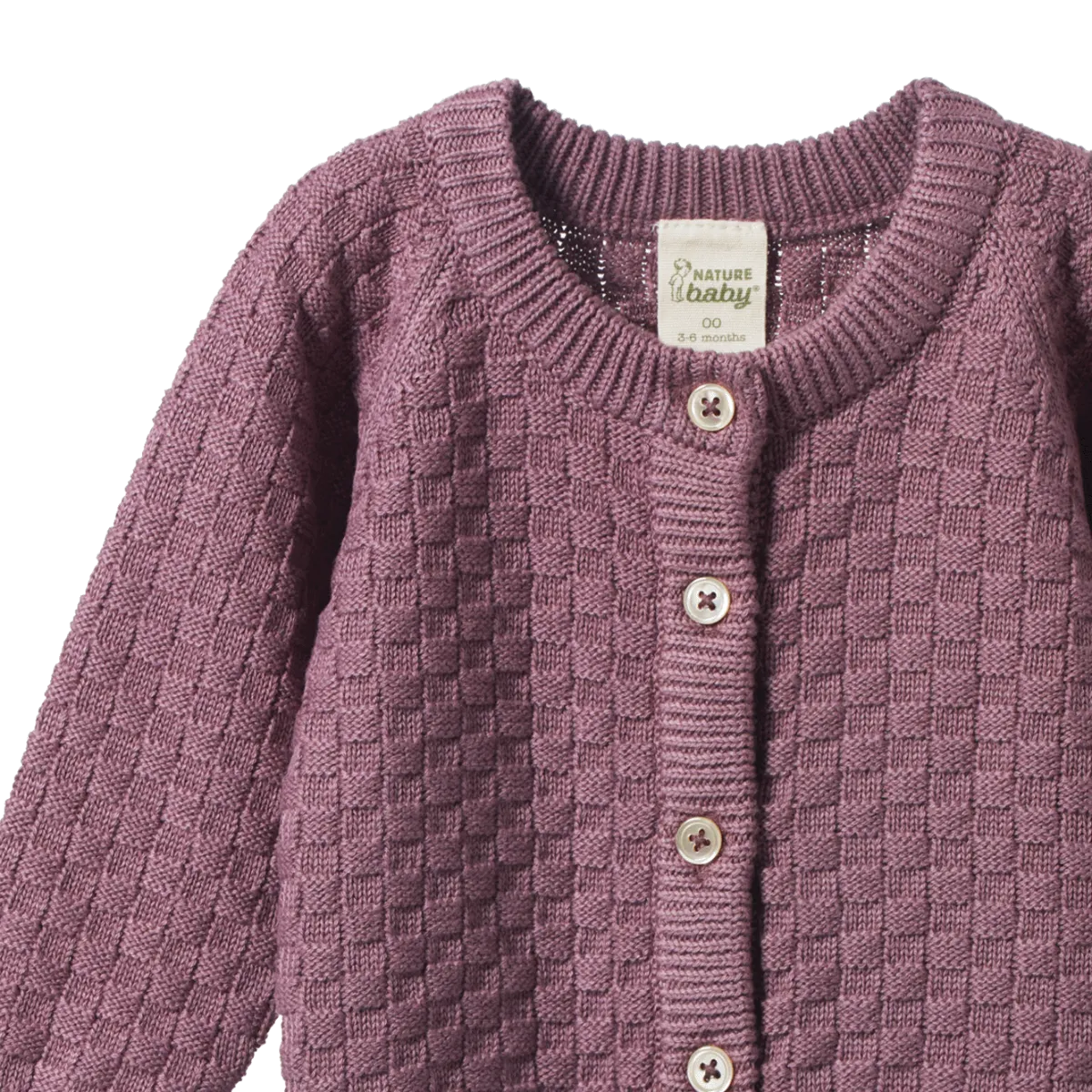 PIPER CARDIGAN Twilight Basket Knit | Nature Baby