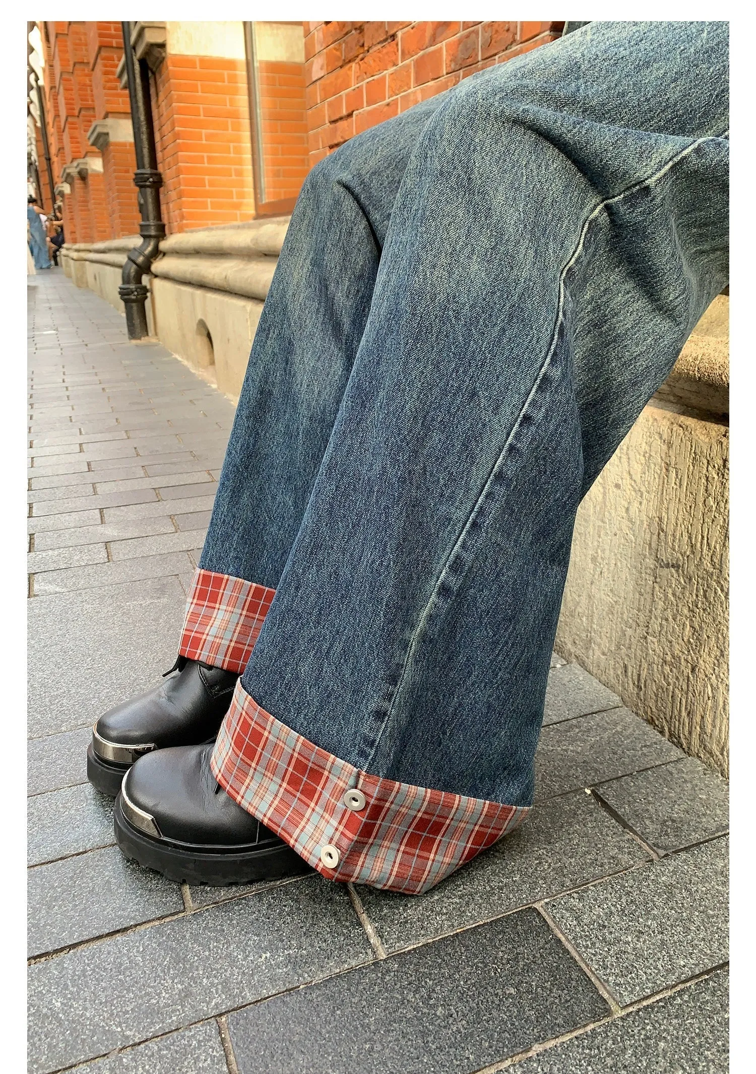 Plaid Denim Plaid Fashion Suit