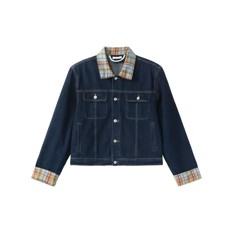 Plaid Denim Plaid Fashion Suit