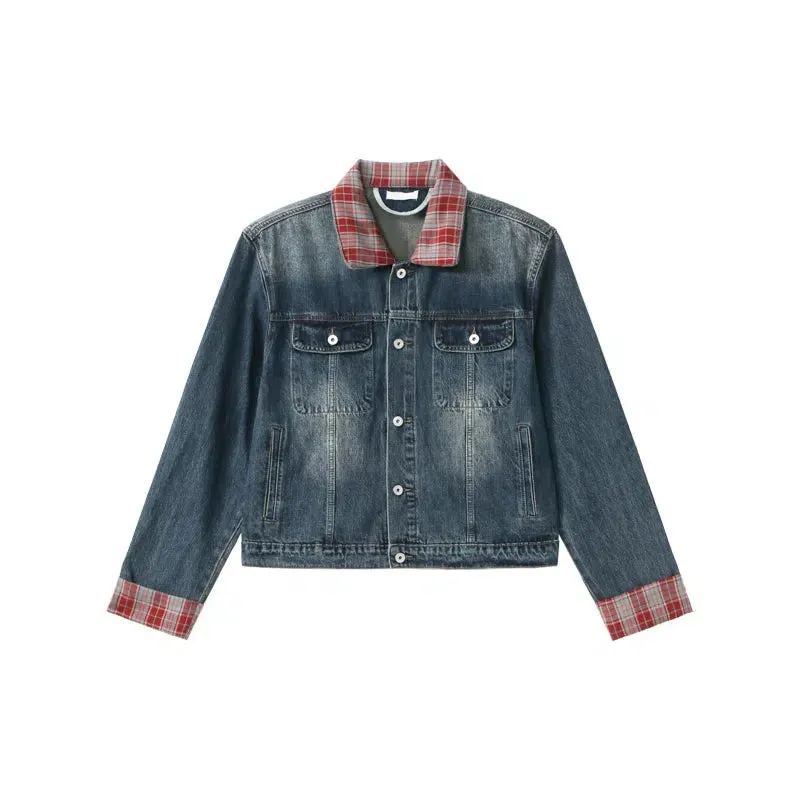 Plaid Denim Plaid Fashion Suit