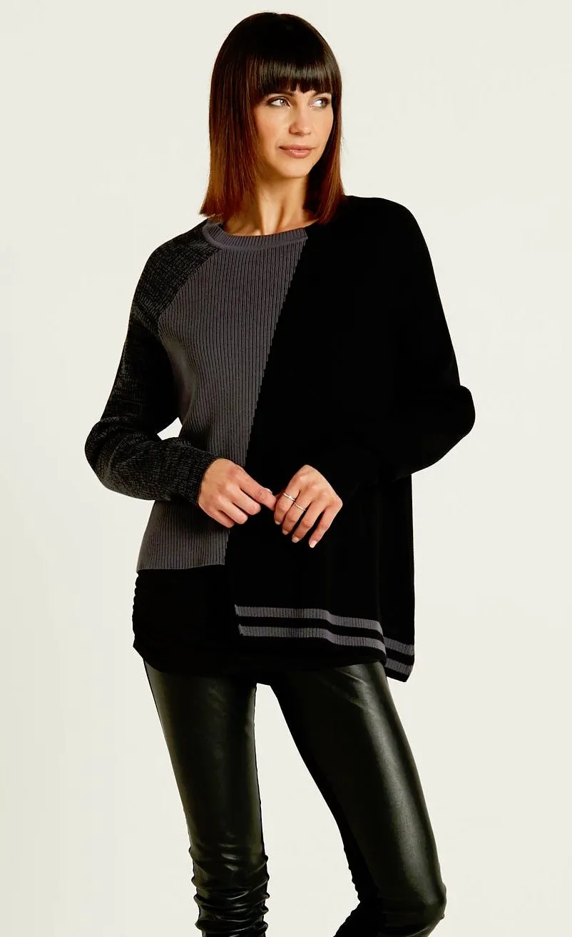Planet Pima Cotton 2 Tone Crewneck Sweater