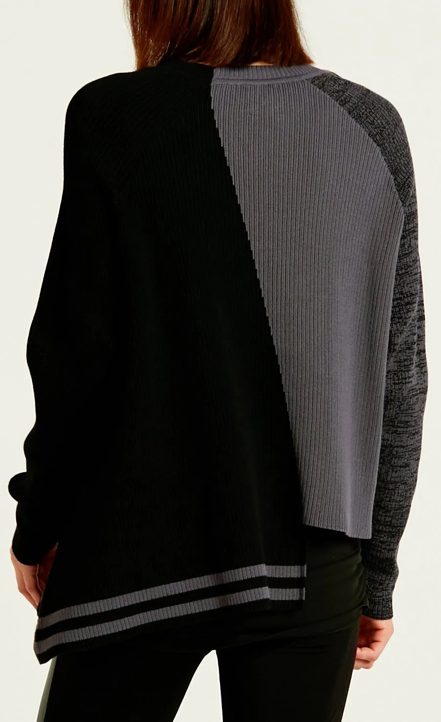 Planet Pima Cotton 2 Tone Crewneck Sweater