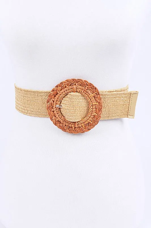 Plus Size Bamboo Buckle Stretchy Belt