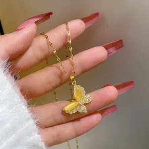 Premium Quality Stainless Steel Butterfly Design Necklace for Women