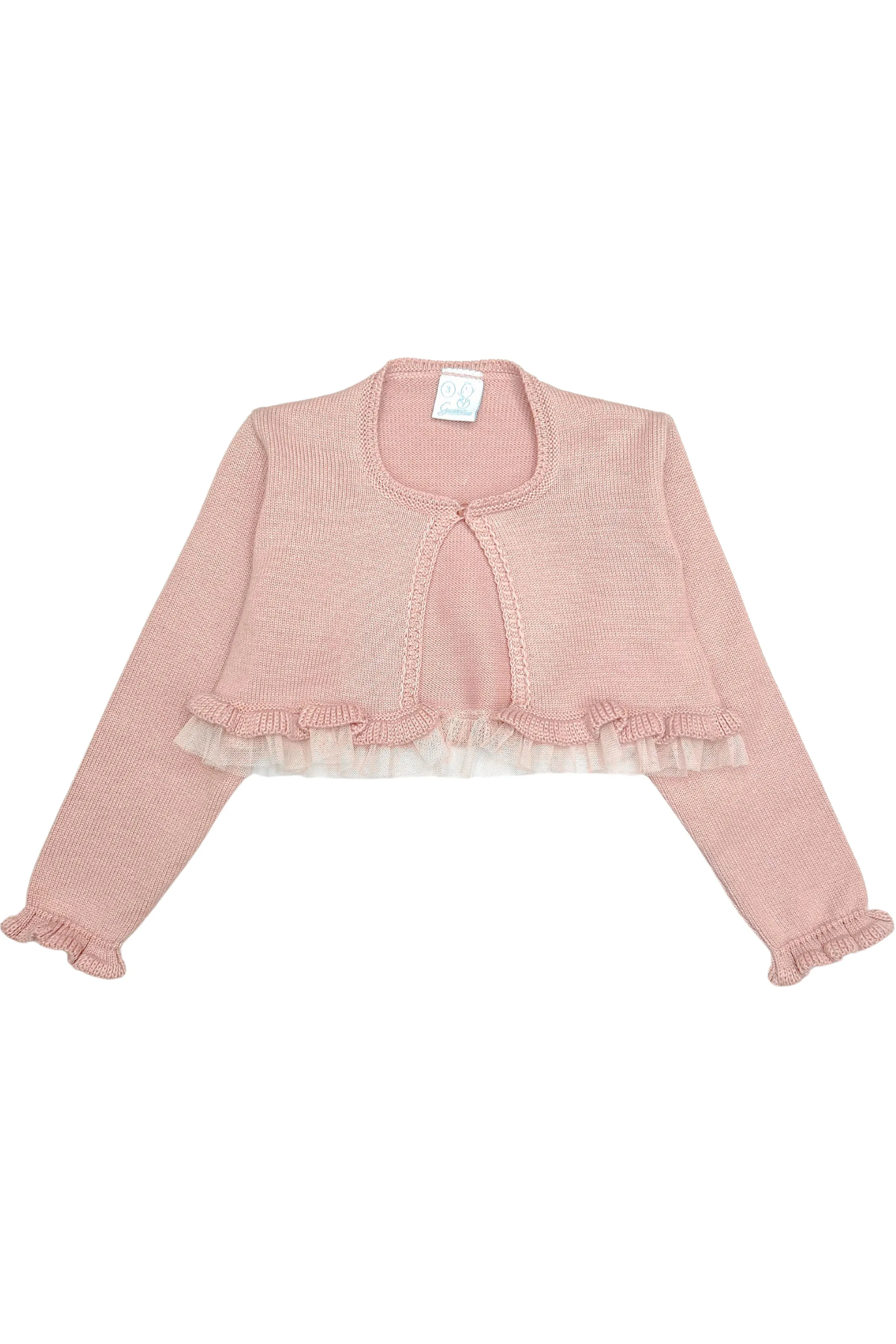 "Amara" Dusky Pink Tulle Cardigan