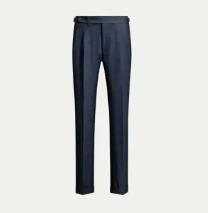 Randimo | Mens High Waist Wool Tweed Trousers