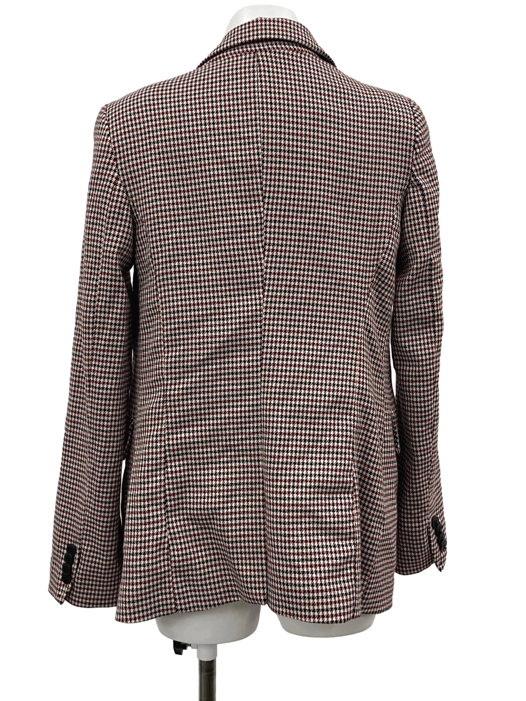 Red X Black Buttoned Blazer