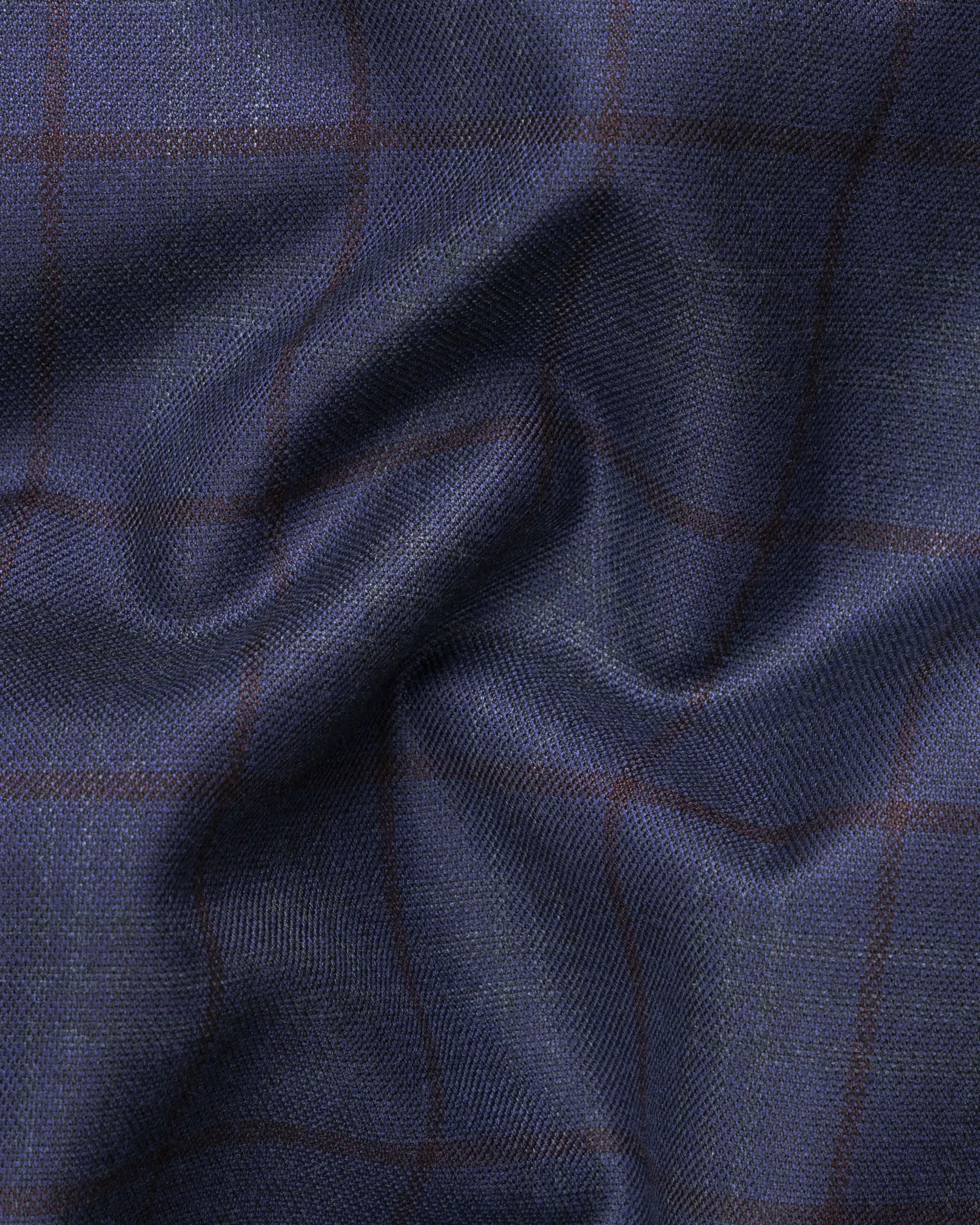 River Bed Blue Windowpane Double Breasted Blazer