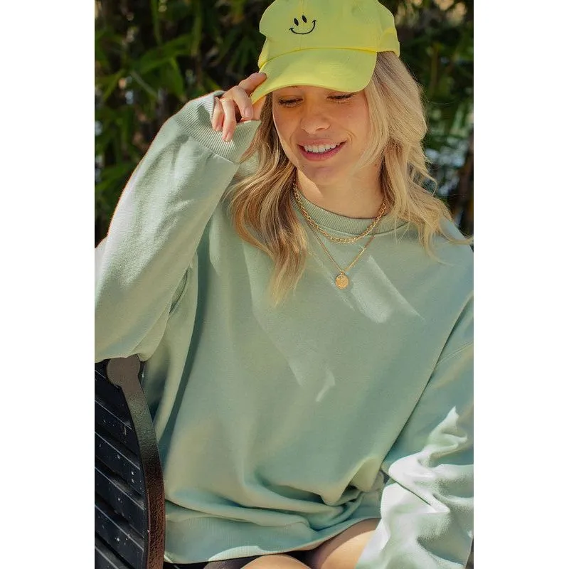 Round Crewneck Basic Sweatshirt