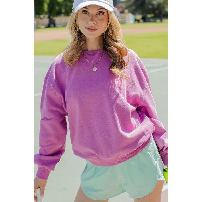 Round Crewneck Basic Sweatshirt