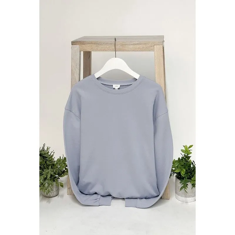 Round Crewneck Basic Sweatshirt