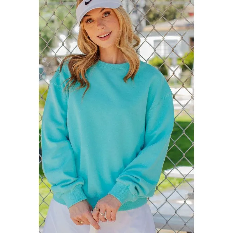 Round Crewneck Basic Sweatshirt