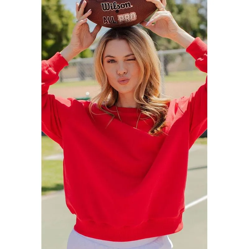 Round Crewneck Basic Sweatshirt