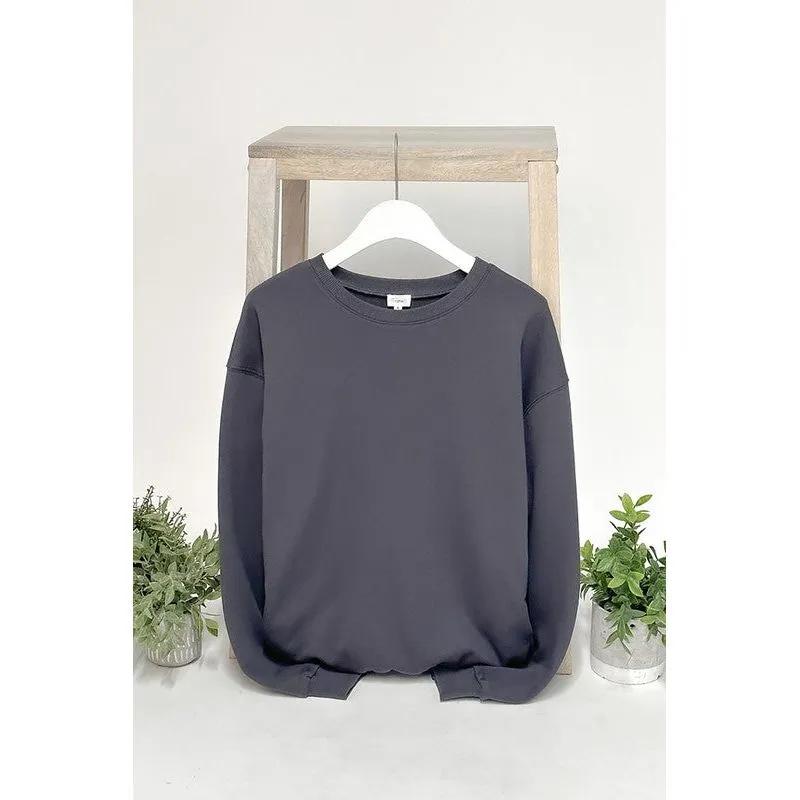 Round Crewneck Basic Sweatshirt
