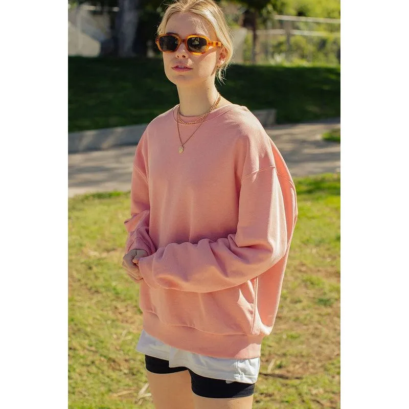 Round Crewneck Basic Sweatshirt