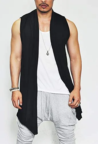 Ruffle Shawl Collar Cardigan Vest