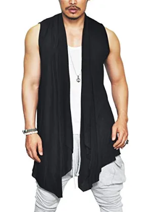 Ruffle Shawl Collar Cardigan Vest