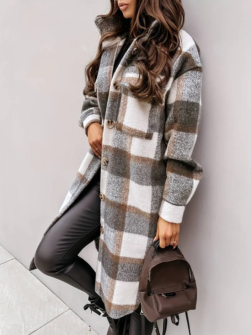 Sabrina - Checked Wool Coat