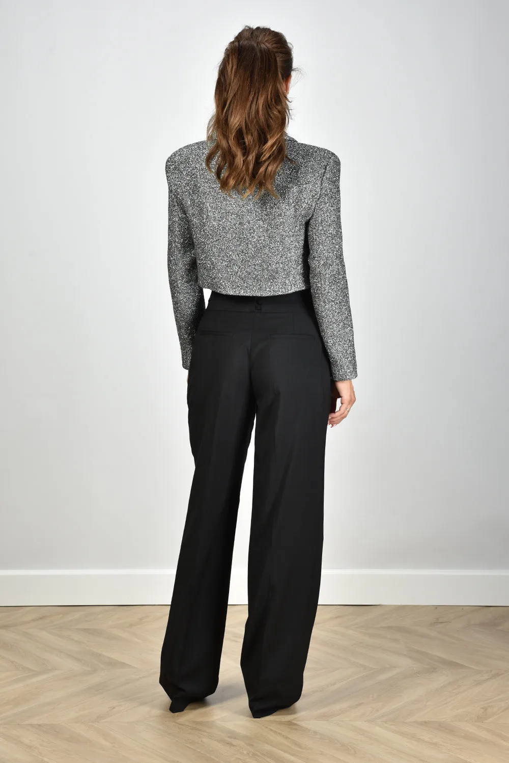 Sage & Ivy blazer Mina shiny tweed black/silver