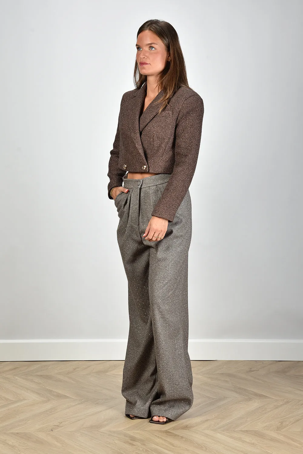 Sage & Ivy jack Mina shiny tweed brown
