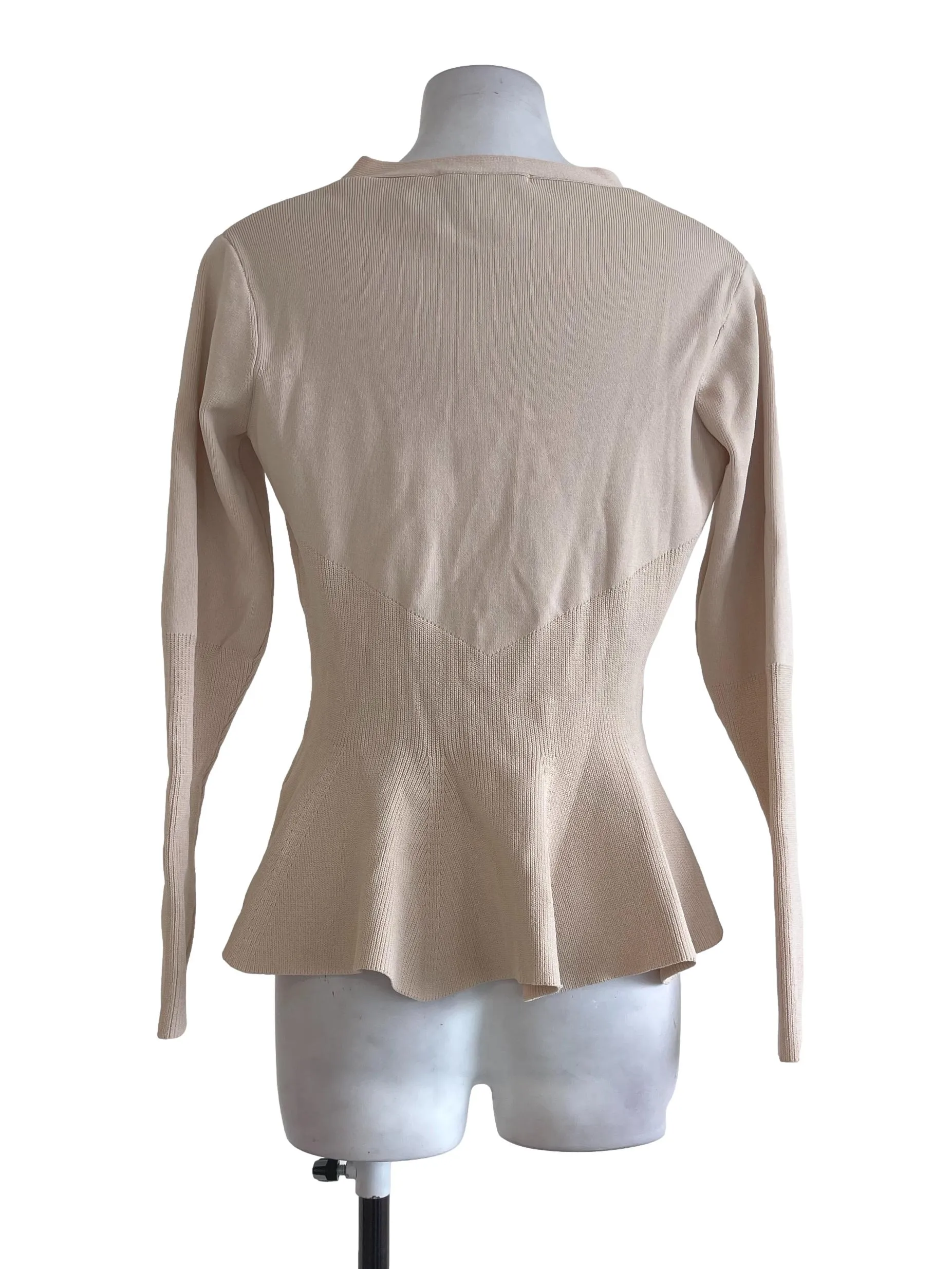 Sand Button Slim Cardigan LB