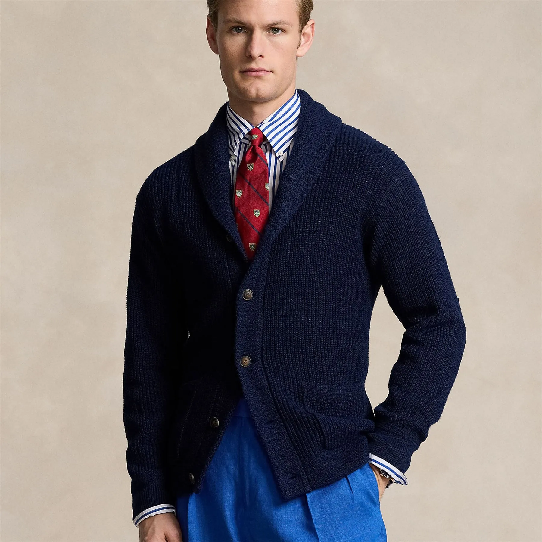 Shawl Cardigan Bright Navy