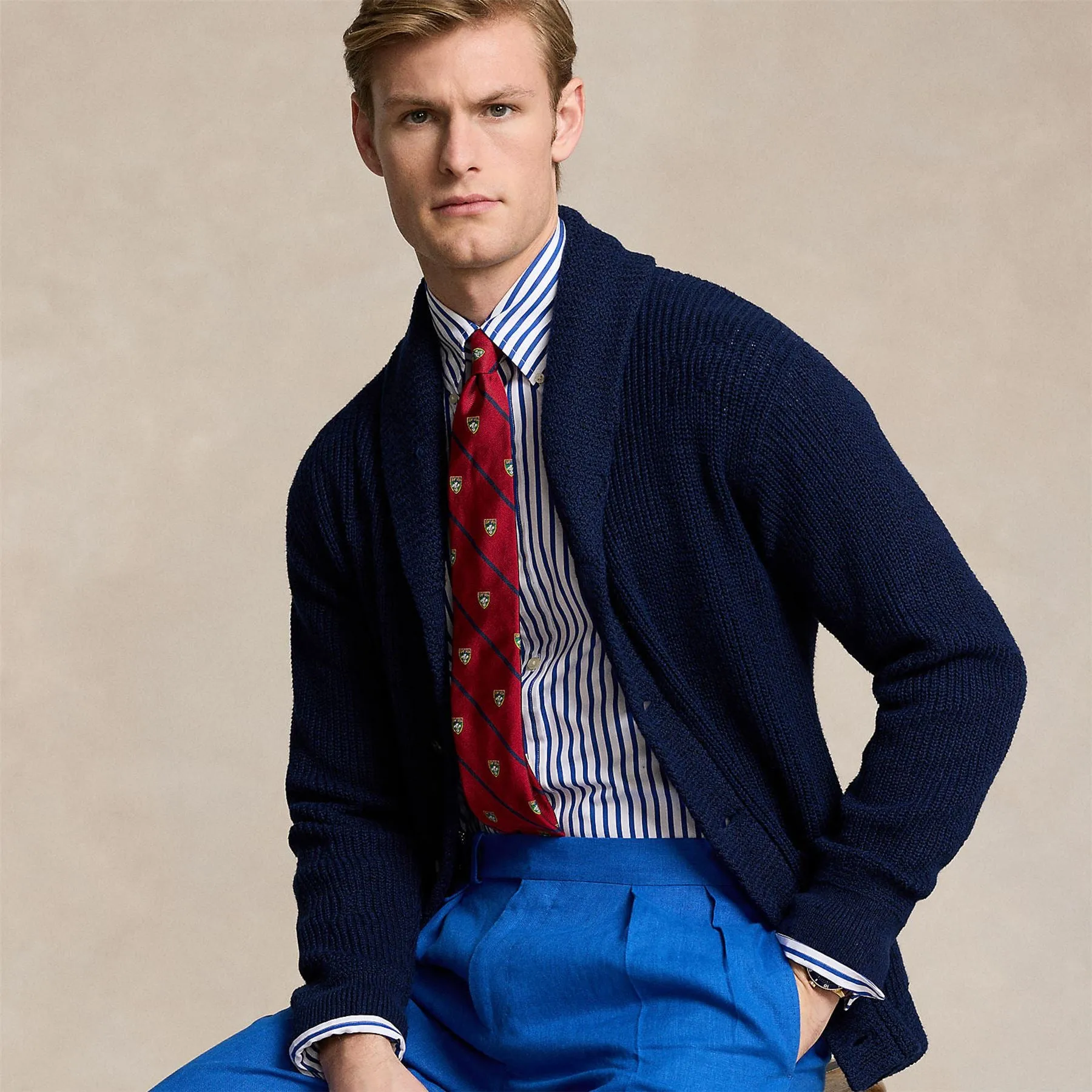 Shawl Cardigan Bright Navy