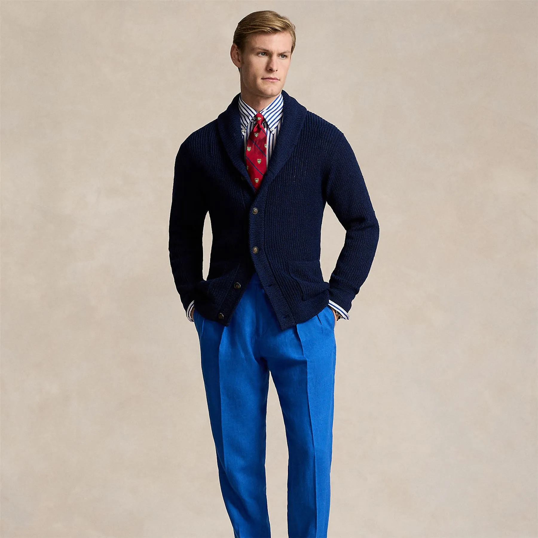 Shawl Cardigan Bright Navy