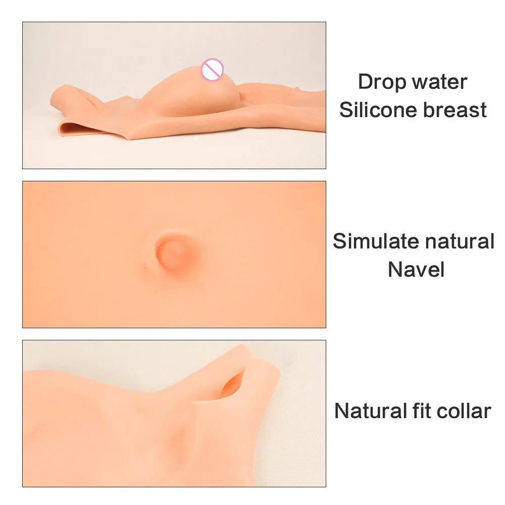 Silicone Body Suit Swimming Suit Style For Crossdresser