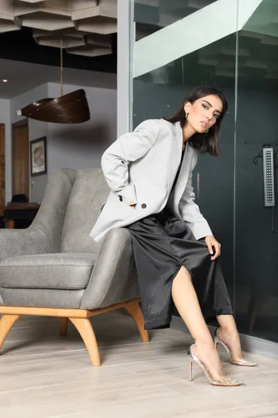 Slate Grey - Double Breasted Blazer