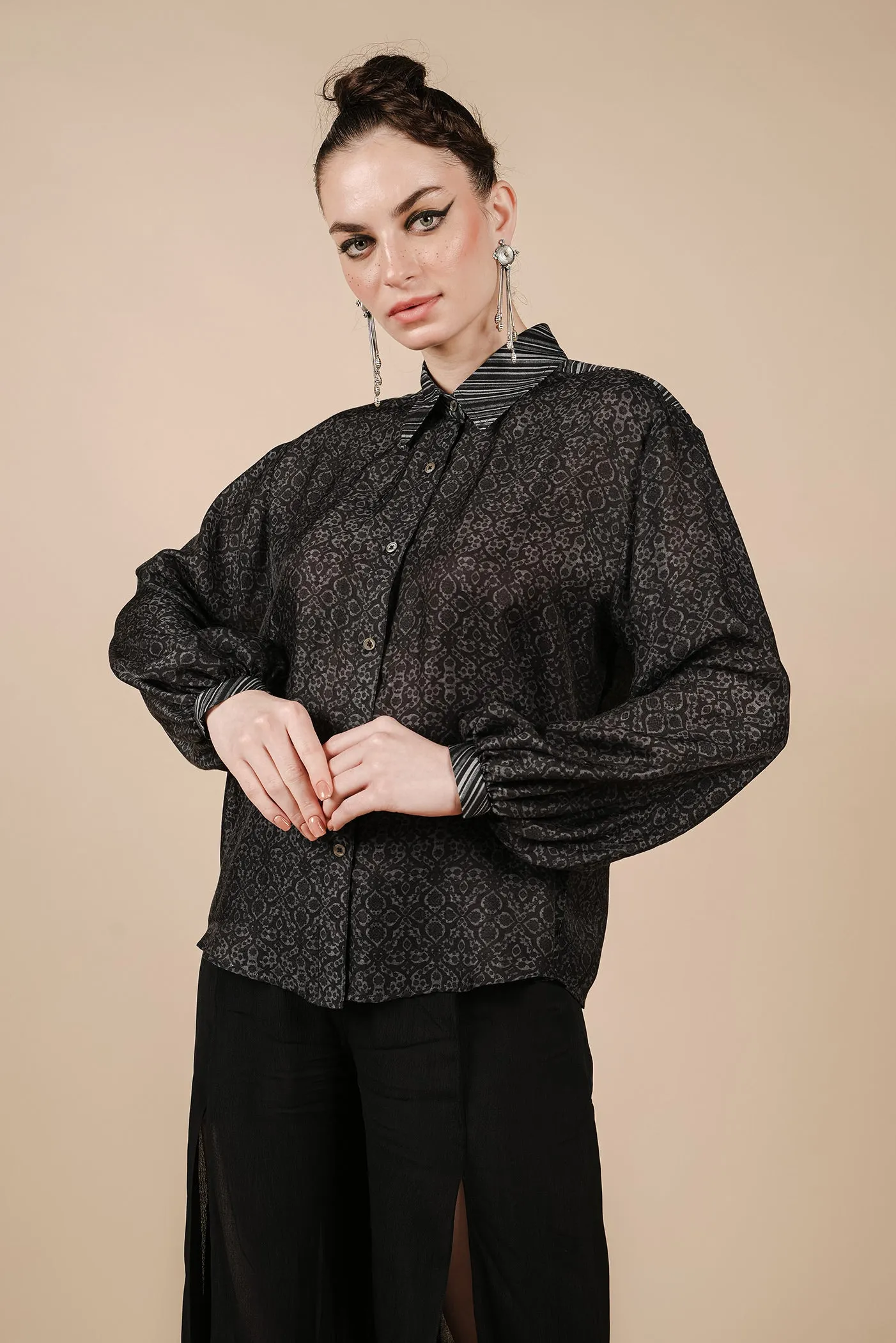 Soft Black Long Top