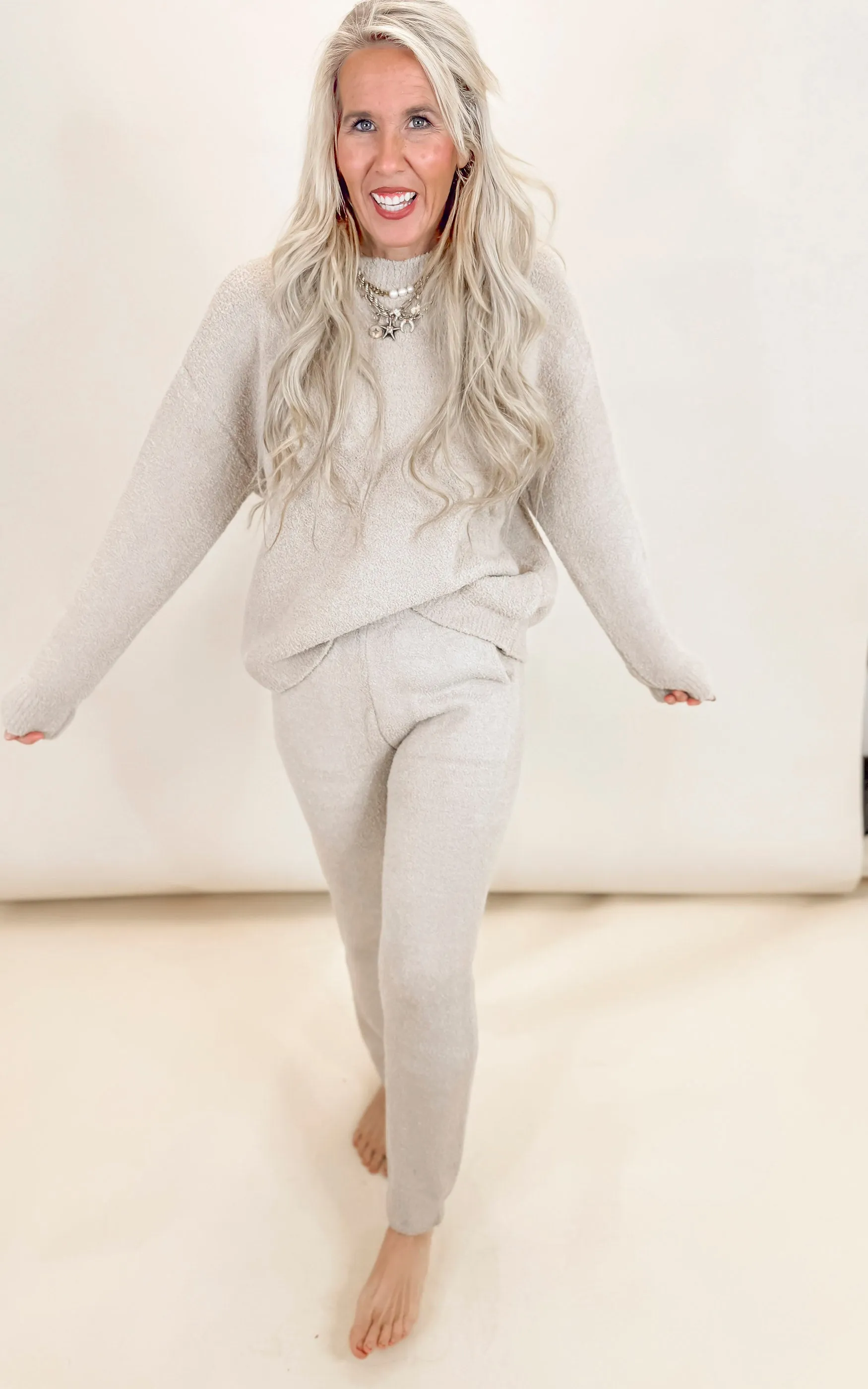 Solid Color Crewneck Sweater