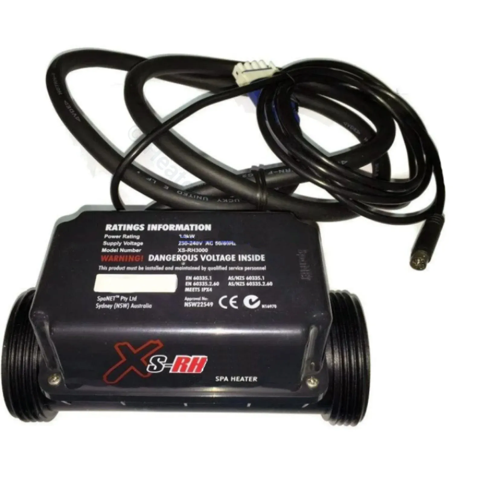 SpaNet XS 3000 / XS 2000 Heater Assembly - OBSOLETE