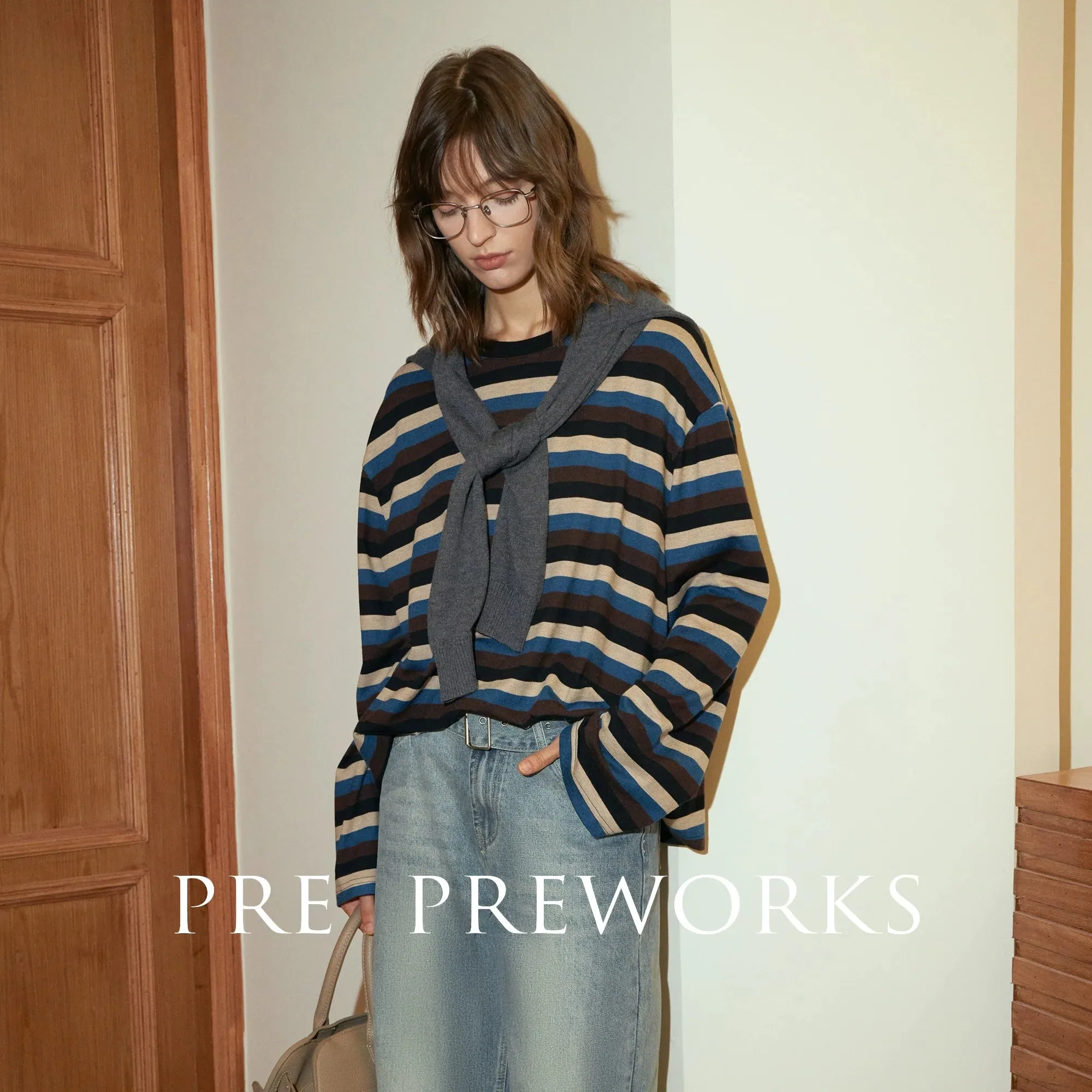 Striped Drop-Shoulder Sweater