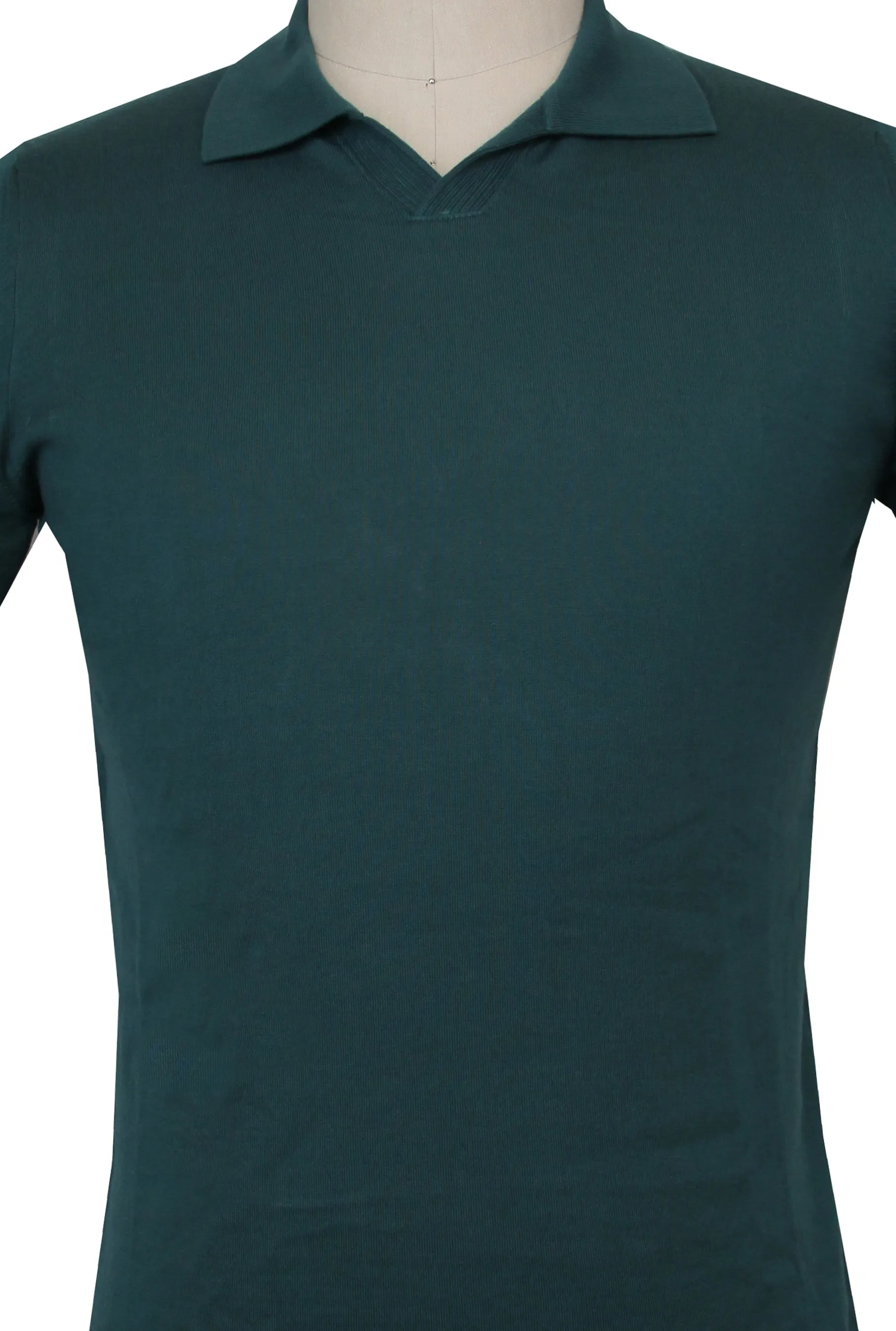 Svevo Parma Green V-Neck Polo Sweater