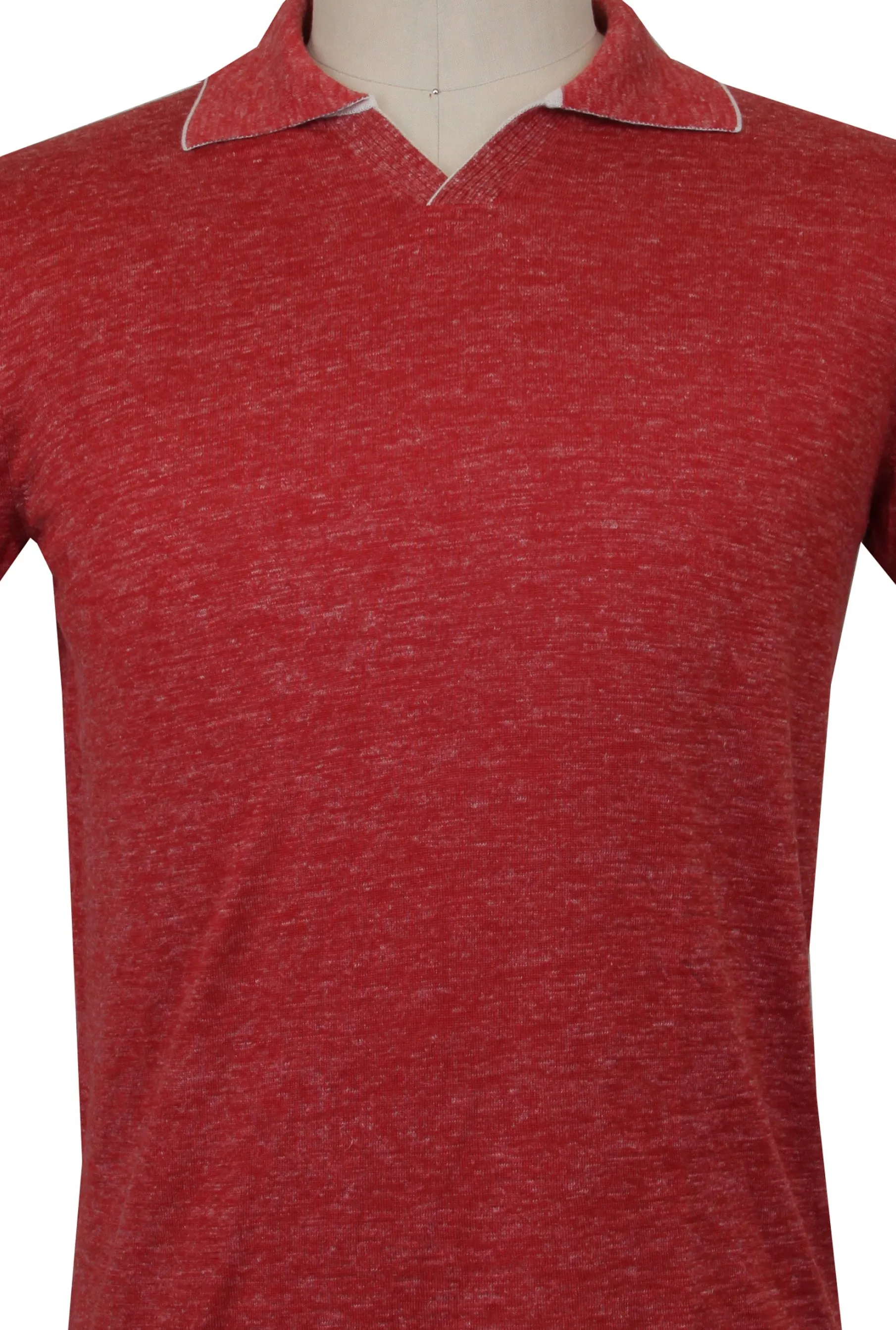 Svevo Parma Red V-Neck Polo Sweater