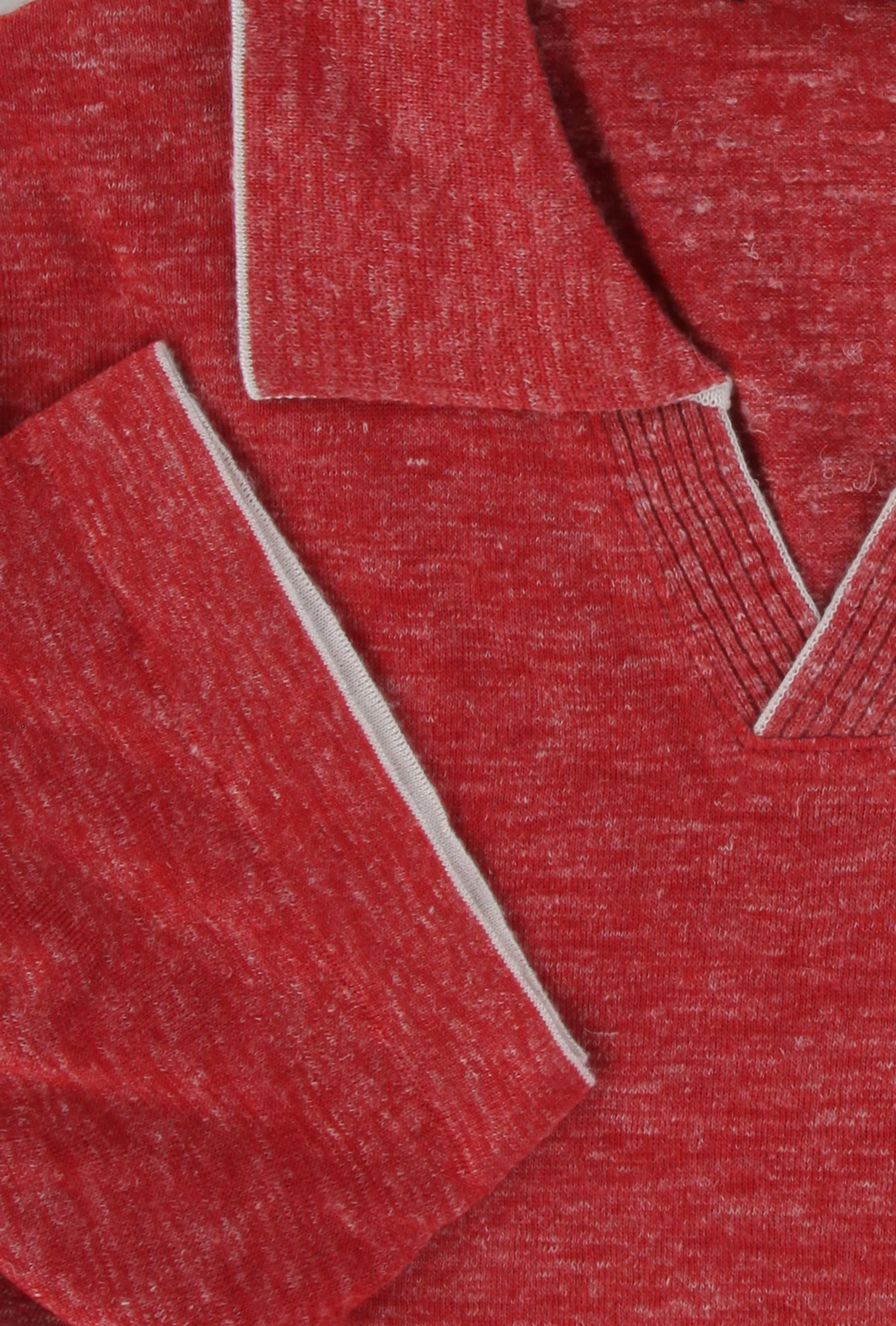 Svevo Parma Red V-Neck Polo Sweater