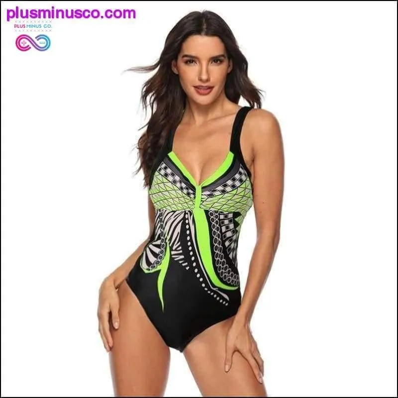 Swimwear Women One Piece Swimsuit Push Up Vintage Retro