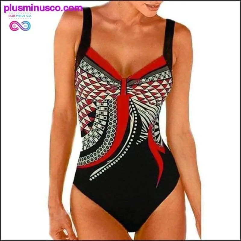 Swimwear Women One Piece Swimsuit Push Up Vintage Retro