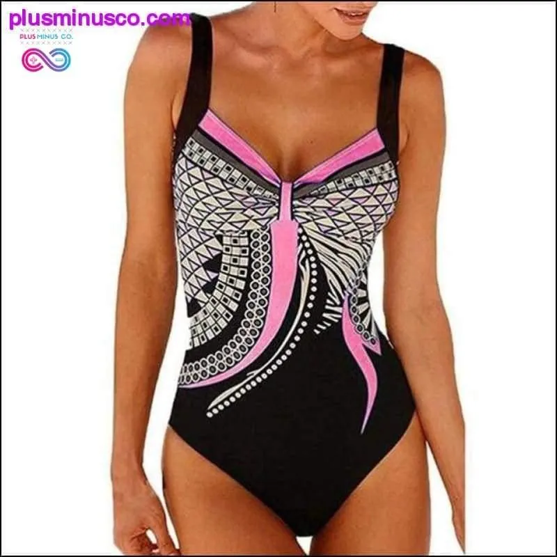 Swimwear Women One Piece Swimsuit Push Up Vintage Retro