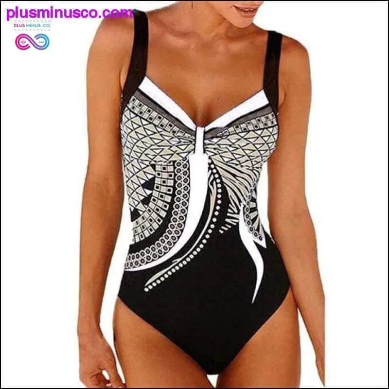 Swimwear Women One Piece Swimsuit Push Up Vintage Retro