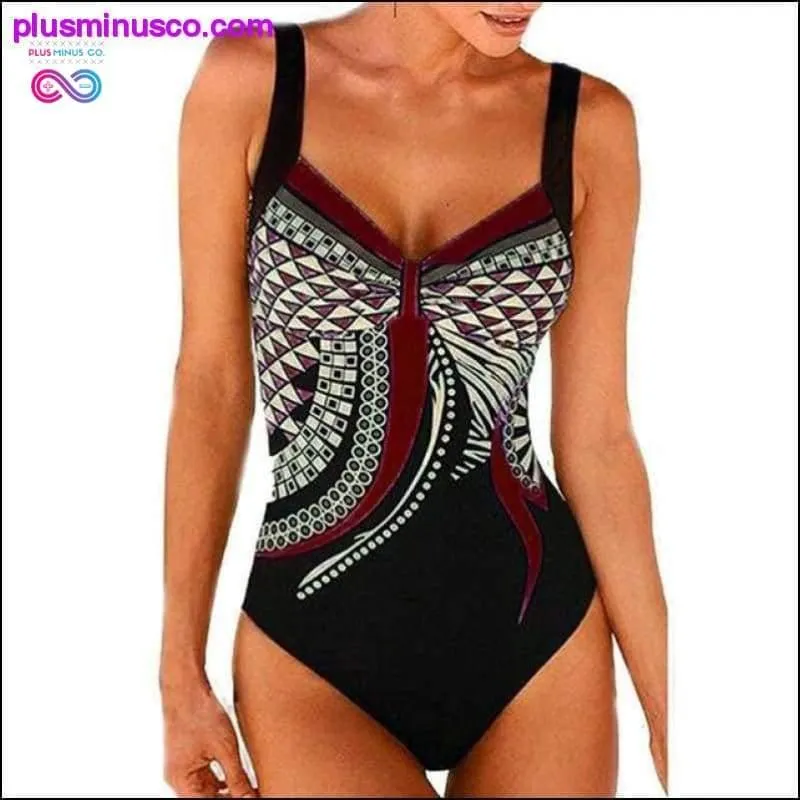 Swimwear Women One Piece Swimsuit Push Up Vintage Retro