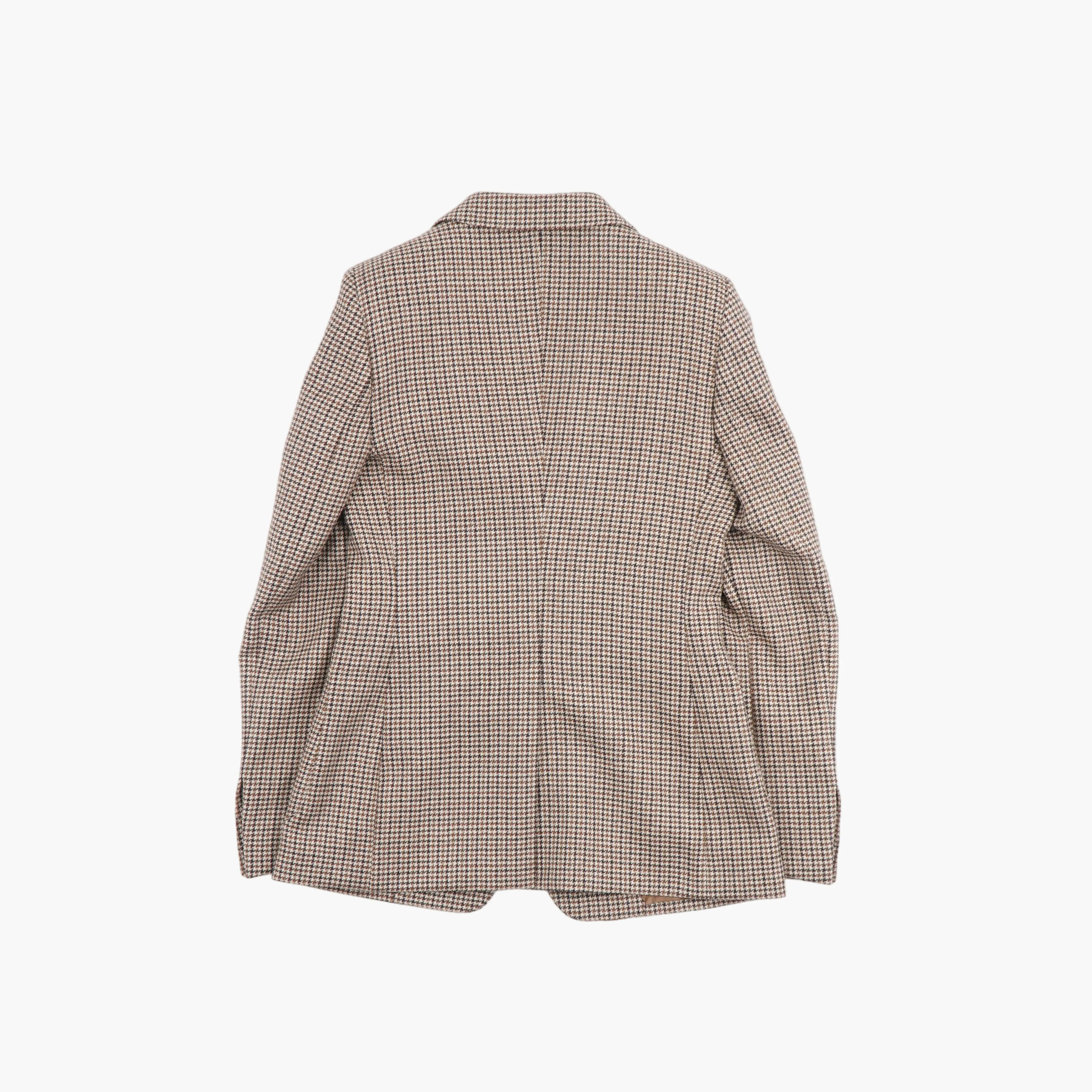 TAGLIATORE Beige-Multi Classic Checkered Blazer - Made in Italy