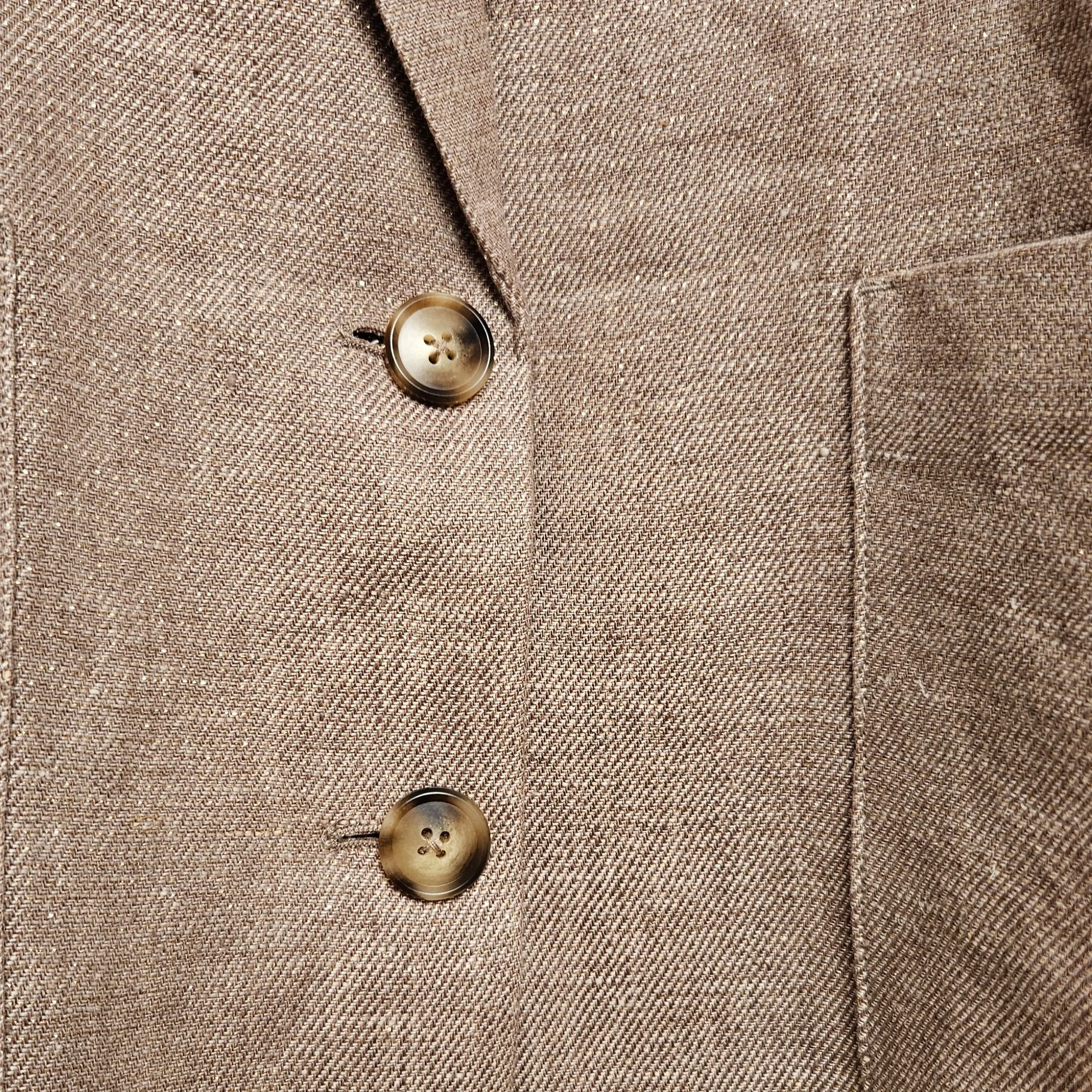 TFV Oversized Brown Shimmer Hemp Blazer